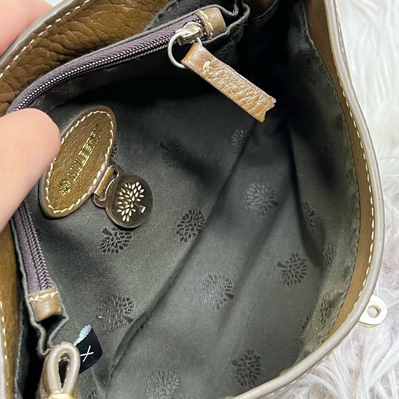 Mulberry Brown Gold Crossbody Bag with Chain Strap - Picture 10 of 12